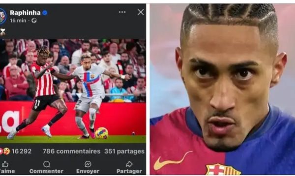 Raphinha reacts to Nico Williams’ transfer rumours with a telling post on social media