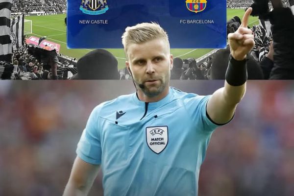 🚨| 𝐎𝐅𝐅𝐈𝐂𝐈𝐀𝐋: Glenn Nyberg from Sweden will be the referee for Newcastle – Barça on Thursday. Jérôme Brisard from France will be the VAR in charge.